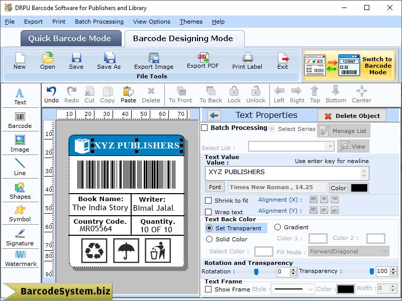 Publisher Barcode Tool 11.8 full